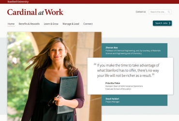 Screenshot of Cardinal at Work homepage